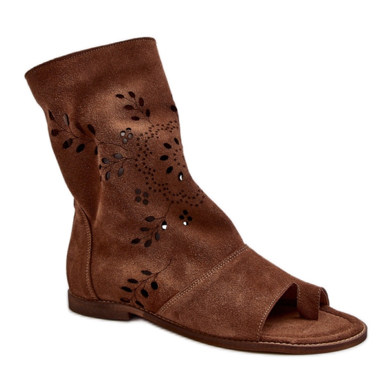 Zazoo sandales montantes 3437 Marron brun Zazoo sandales montantes 3437 Marron brun