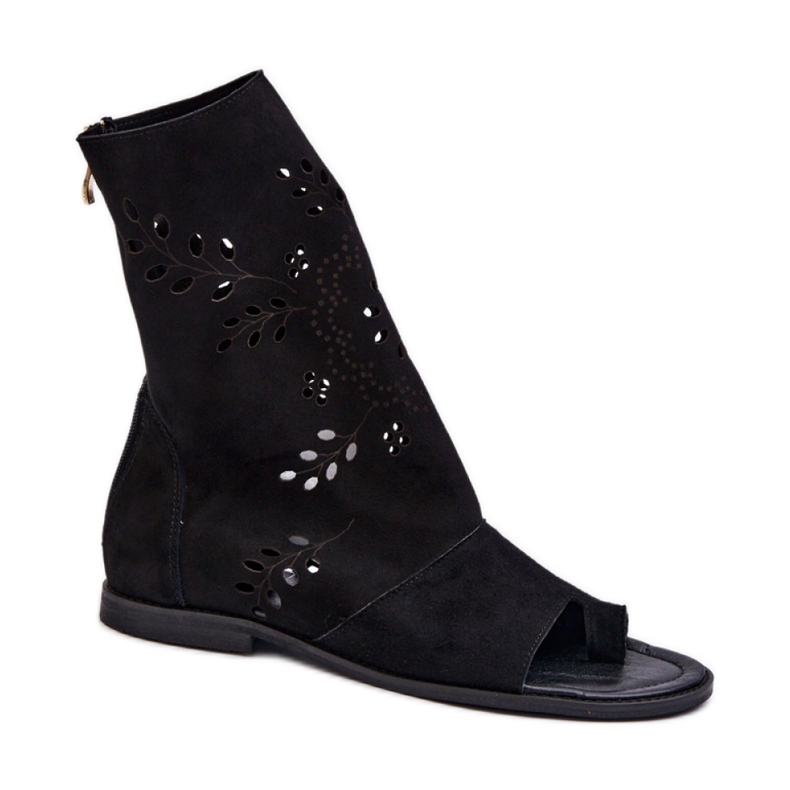 Zazoo 3437 Sandales supérieures noires le noir