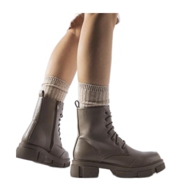 Bottes de travail isolées grises et marron Cunningham - Solea brun