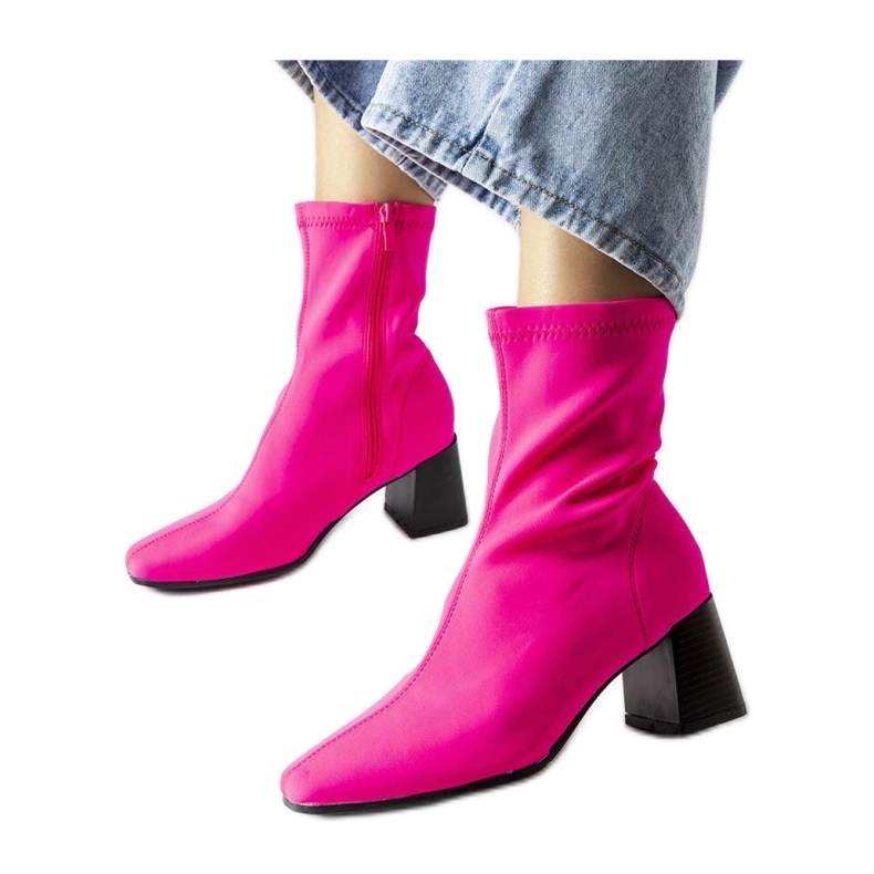 Bottines en satin rose Laforgen - Solea Bottines en satin rose Laforgen - Solea