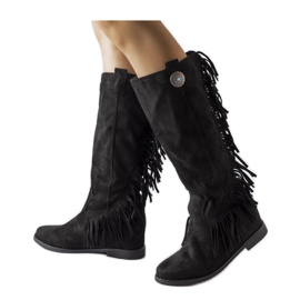 Noir Lecore - Bottines compensées recouvertes Solea