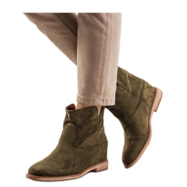 Bottines compensées vertes d'intérieur par Zoki - Solea