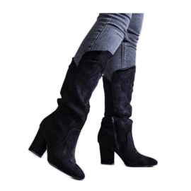 Bottines noires à talons d'Amare - Solea le noir