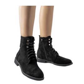 Bottines isolées noires en éco-daim Carpanzano - Solea