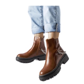 Bottines marron avec chaîne Muqaddim - Solea brun