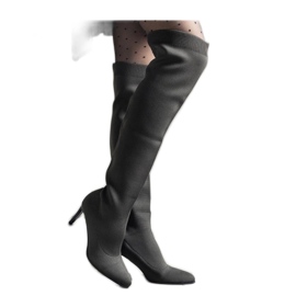 Bottines à talons hauts vertes à enfiler avec tige élastique
