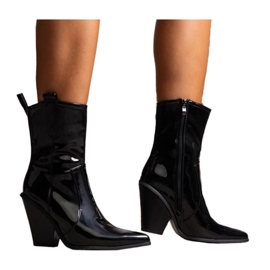 Bottines vernies noires