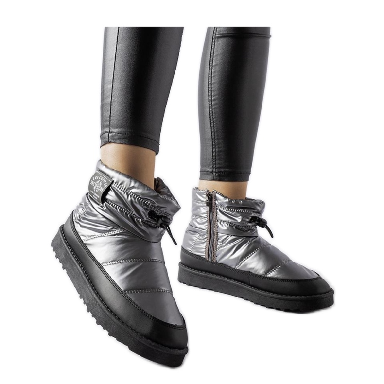 Bottes de neige grises Lee Cooper LCJ-23-44-1966L le noir