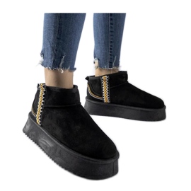 Bottes de neige à plateforme noires le noir