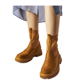 Bottes en éco-daim marron Big Star MM274541 brun