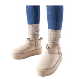 Bottes de neige à plateforme beiges