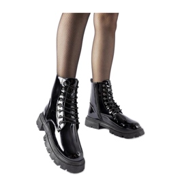 Bottines femme vernies noires le noir