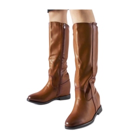 Bottes marron avec coin caché brun