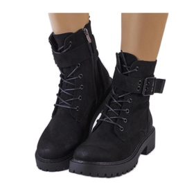 Bottines à lacets noires pour femme