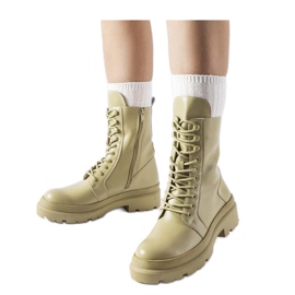 Bottines plates vert clair avec protecteur