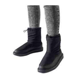 Bottes de neige chaudes noires le noir