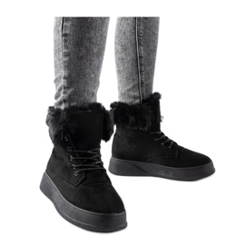Bottes de neige à plateforme noires