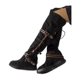 Bottes compensées noires le noir