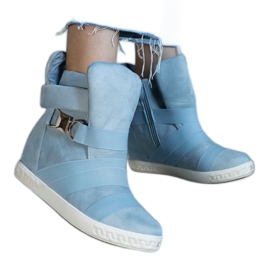 Baskets compensées bleues Baskets compensées bleues