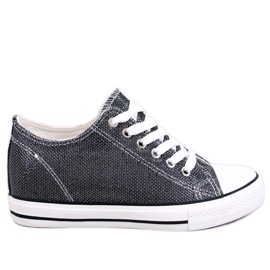 Baskets compensées noires le noir