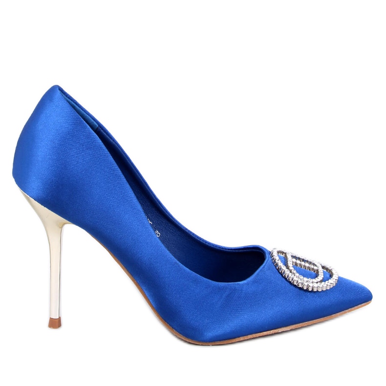 Talons hauts bleus avec décoration en cristal Talons hauts bleus avec décoration en cristal