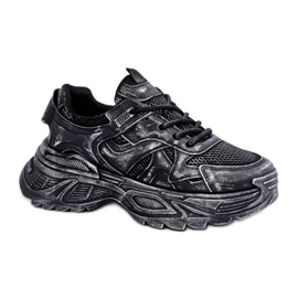 Chaussures de sport essuyées modèle 8952 noires