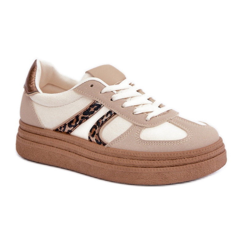 Chaussures de sport à plateforme modèle 8912 Beige