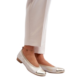 Ballerines Confortables Modèle Zazoo 2890/004 Or d'or