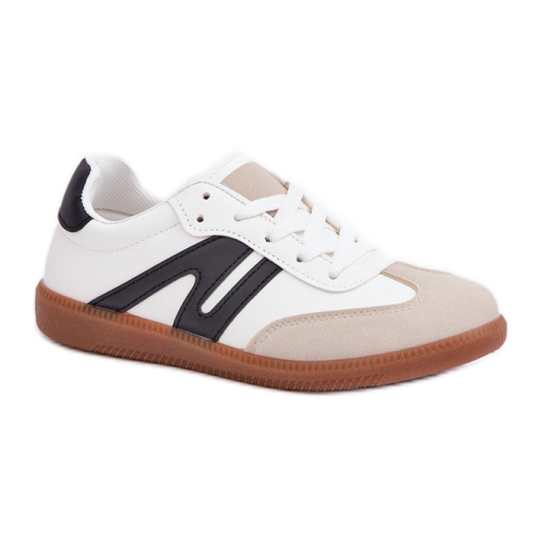 Chaussures de sport à lacets 7112 blanc/noir blanche Chaussures de sport à lacets 7112 blanc/noir blanche