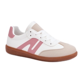Baskets basses femme 7112 Blanc/Rose