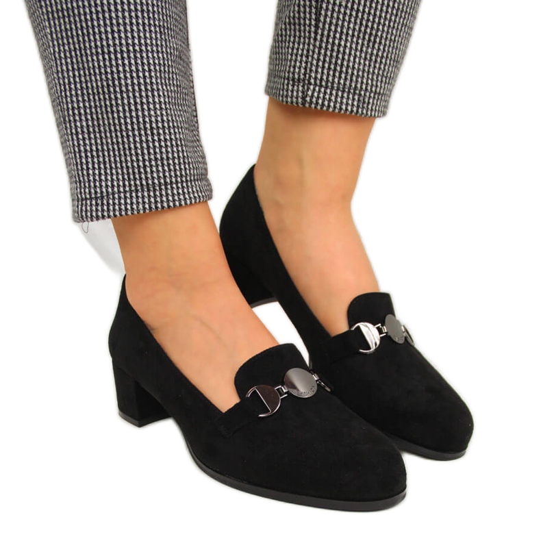 Chaussures noires pour femmes avec bloc par Sergio Leone le noir