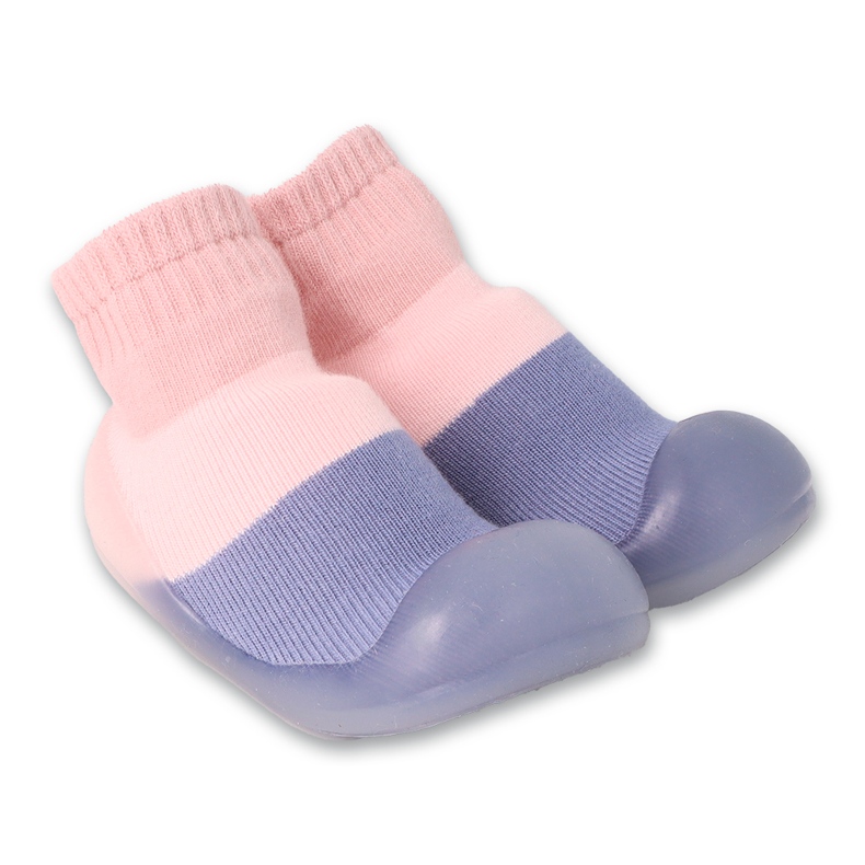 Befado chaussons bébé élastiques rose et bleu 002P083