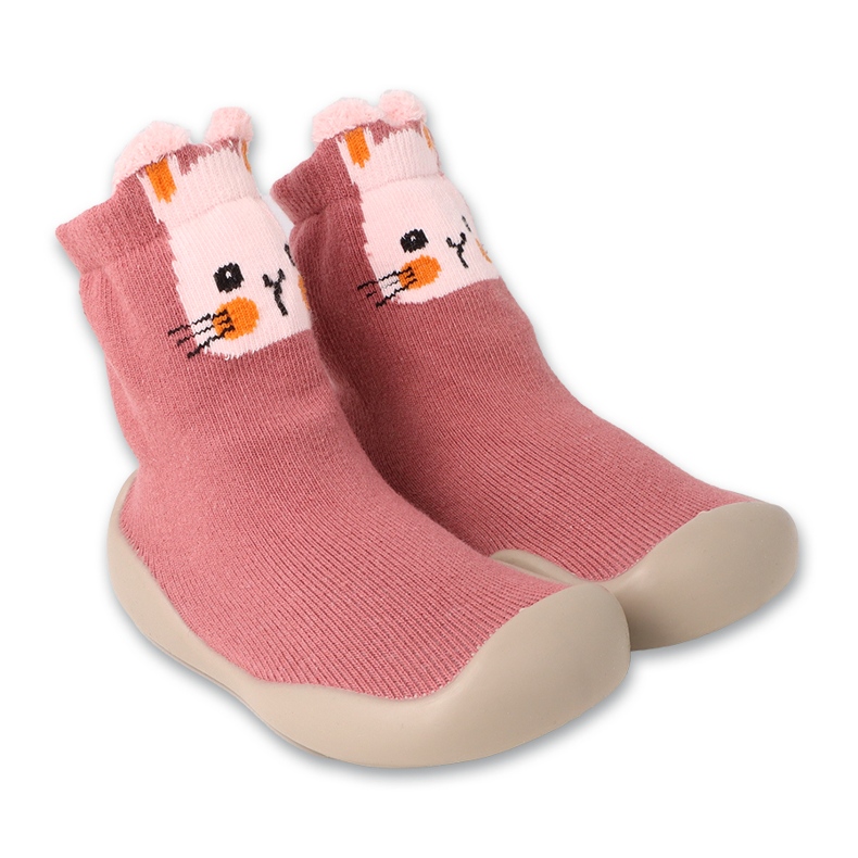 Befado chaussures bébé roses avec application lapin 002P079