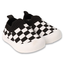Befado chaussures bébé noires à carreaux blancs 002P060