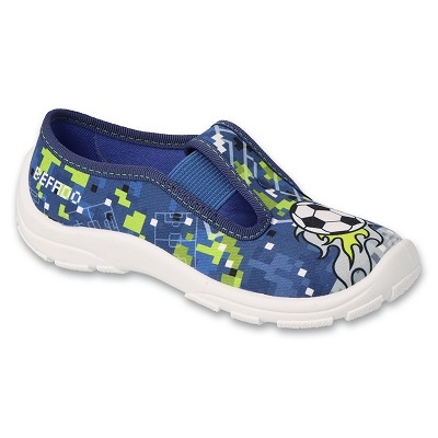 Befado chaussons enfant avec bandes élastiques 975X191 bleu