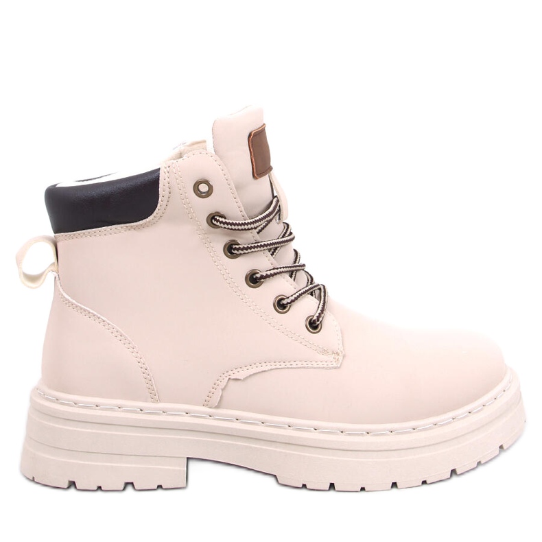 Boots bois femme beiges Boots bois femme beiges