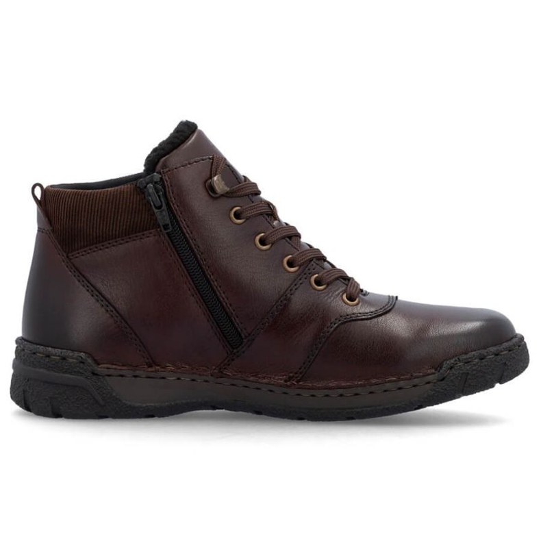 Bottes masculines isolées de laine Rieker RKR747 Brown brun