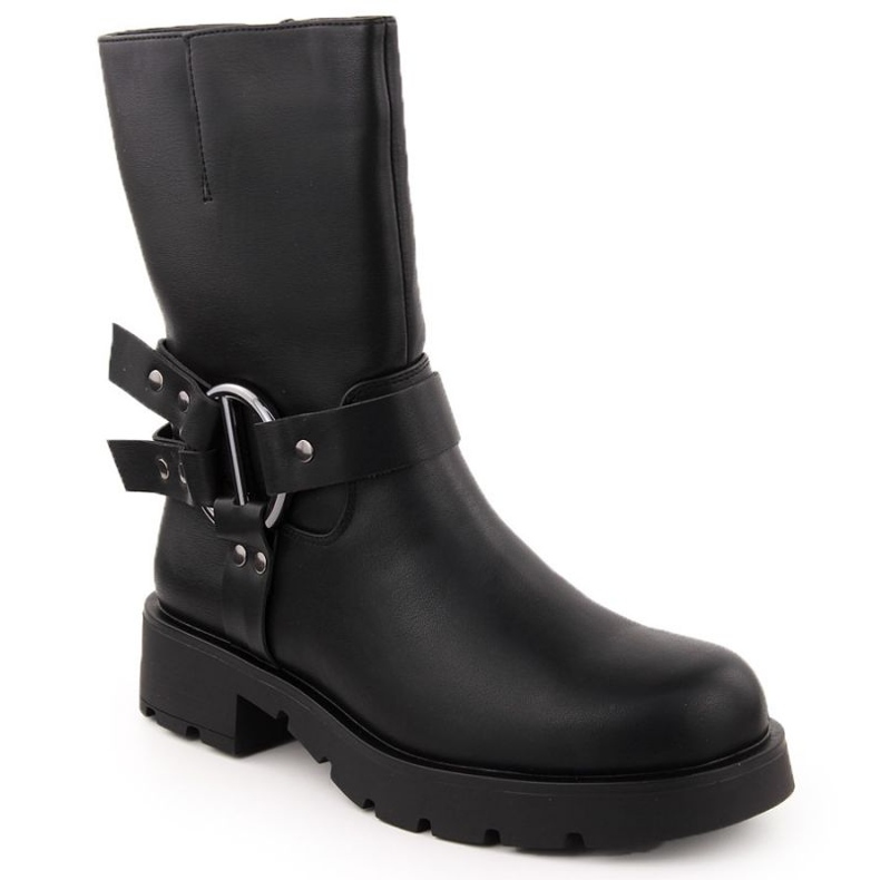 Bottes en cuir pour femmes Potocki isolé 54300 WOL277 Black le noir