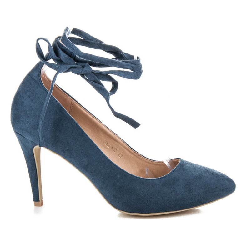 Vices Escarpins En Daim Avec Une Reliure bleu