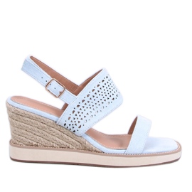 Espadrilles ouvertes sur les coins bleus