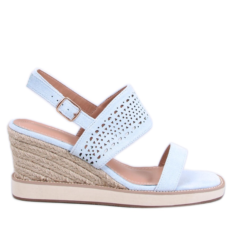 Espadrilles ouvertes sur les coins bleus