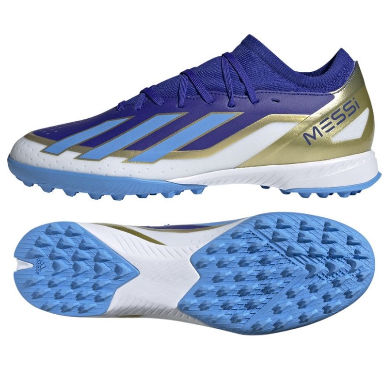 Chaussures Adidas X Crazyfast League Messi Tf ID0718 bleu Chaussures Adidas X Crazyfast League Messi Tf ID0718 bleu