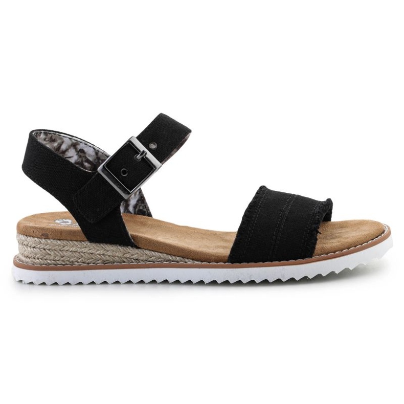 Chaussures Sandales Skechers Espadrilles Bobs Adobe Princess 113541-BLK le noir