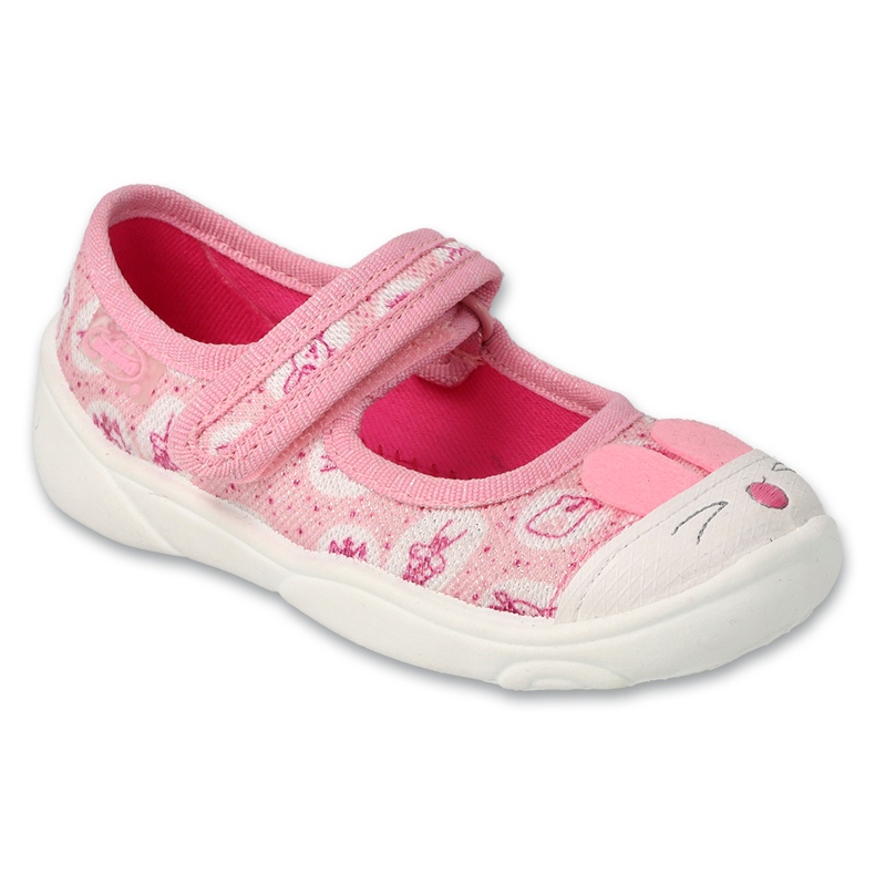 Chaussons enfants Befado 209P040 avec velcro, rose Chaussons enfants Befado 209P040 avec velcro, rose