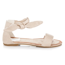 Vices Sandales à lacets en daim brun