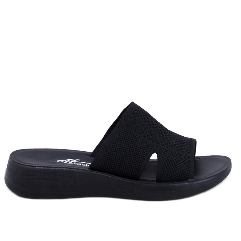 Flip pour femmes -flops Openwork Soft Black le noir