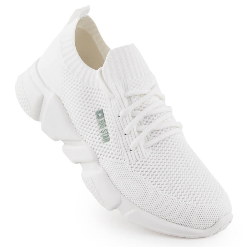 Chaussures de sport blanches confortables pour femmes Big Star JJ274268 Chaussures de sport blanches confortables pour femmes Big Star JJ274268