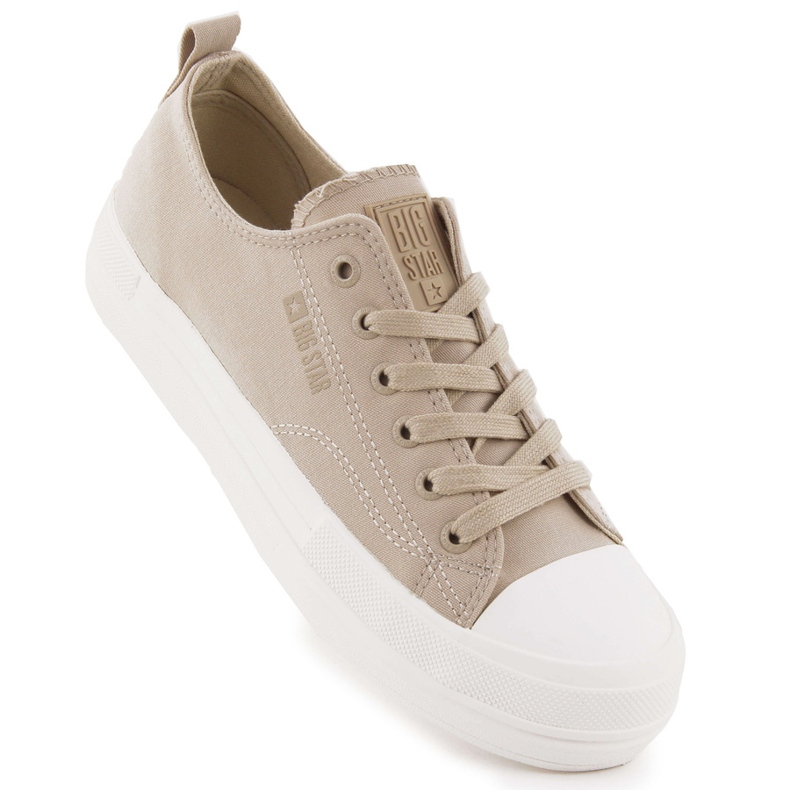Baskets pour femmes sur la plate-forme beige Big Star LL274969 Baskets pour femmes sur la plate-forme beige Big Star LL274969