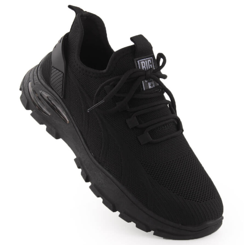 Chaussures de sport noires pour hommes Big Star NN174467 le noir