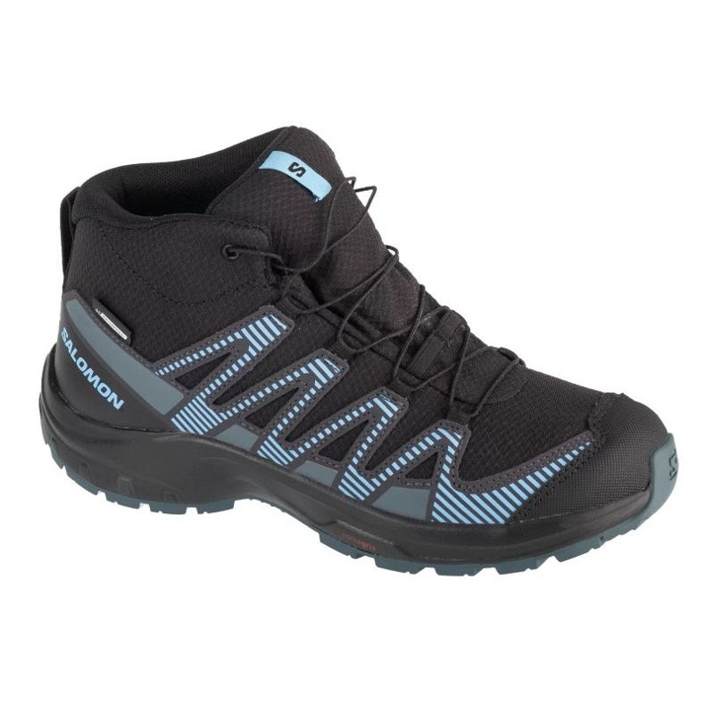 Salomon Xa Pro V8 Mid CSWP 475738 Chaussures noires avec une membrane le noir